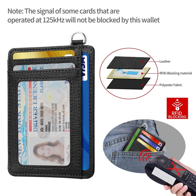 EcoVision Slim Minimalist Front Pocket Wallet, RFID Blocking Credit Card Holder Wallet with Detachable D-Shackle for Men Women - Image 4